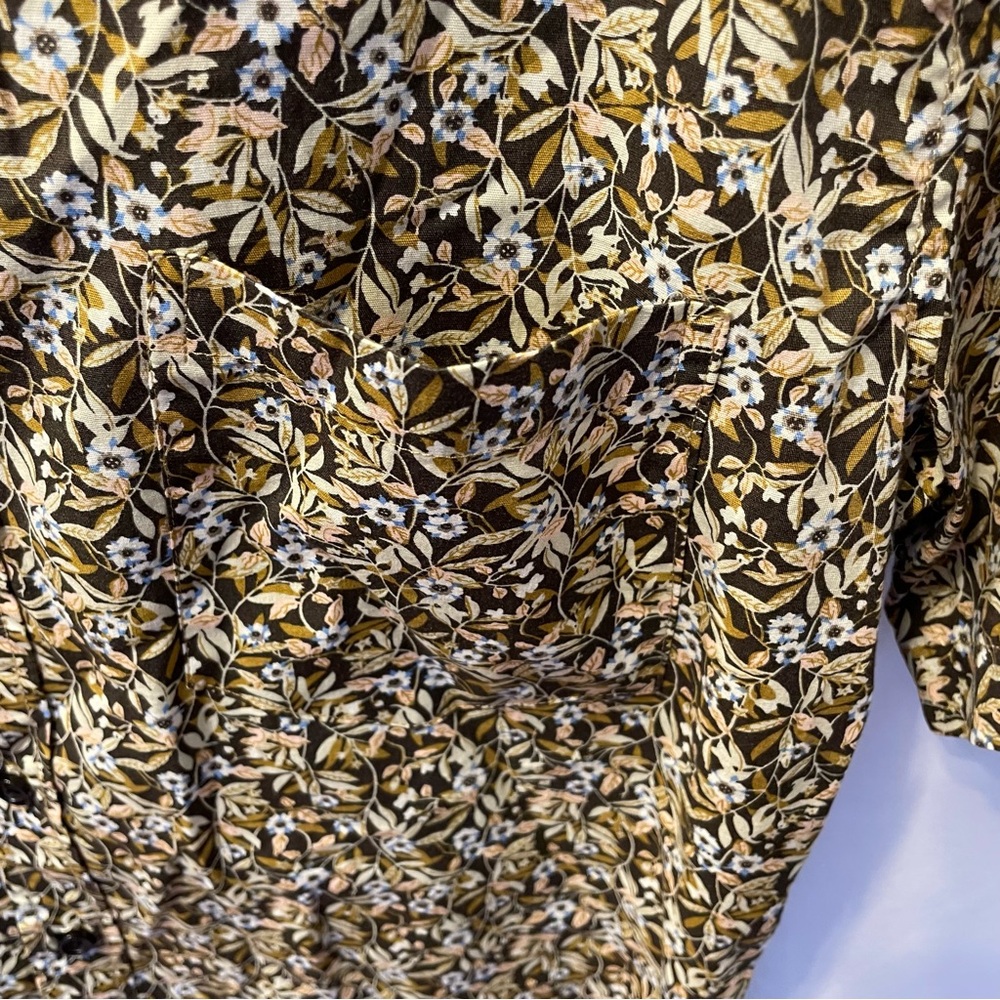 Firstribe‎ Surf Culture Large Short Sleeve Button Up Shirt Floral Artsy Bold - Picture 9 of 15